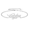 Stainless Steel Engrave Script Name " Taylor " Charm Bracelets for Women Personalized Custom Bracelet Charm Link Christmas Gift