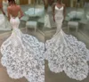 Sexiga sjöjungfru bröllopsklänningar Spaghetti Lace Appliques Court Train Backless Wedding Dress Beach Boho Style Custom Made Plus Storlek Bröllopklänningar