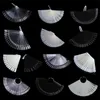 False Nail Tips Nature Clear Black Fan Finger Full Card Nail Art Display Practice Acrylic UV Gel Polish Tool Manicure