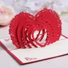 Hot New 3d Pop Up Cards Inbjudningar Valentine Lover Love Love Romantic Födelsedag Bröllopsjubileum Greeting Cards Presentkort Sn786