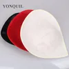 NIEUW Design Red Fascinator Hat Imitatie Sinamay 30 cm Big Base Hat Heart Shape for Church Ascot gelegenheid kopstuk 5 stks/lot