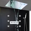 Systèmes de douche à effet de pluie de luxe Pomme de douche LED dissimulée Robinets de cascade de massage Jets de pulvérisation de corps de 4 pouces pour salle de bain Ensemble de douche6137135