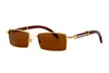 Buffalo chifre óculos moda sem aro mens desenhador Óculos de sol branca blalck vermelho lente de bambu madeira óculos de sol homens óculos de madeira