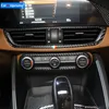 Углеродное волокно Car Center Air Outlet Crame Crame Crame Trim Stickling Car Car для Alfa Romeo Giulia Stelvio 2017 2018 Accessories268Z