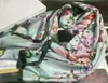 Högkvalitativ 100% Silk Scarf Fashion Print Pattern Ladies Collar 180 * 90cm Sjal Designer Scarfs med låda