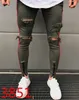 Mens Skinny jeans Casual Slim Biker Jeans Denim Knee Holes hiphop Ripped Pants Washed High quality305p