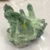 Dingsheng Yeşil Phantom Kuvars Küme Sitrin Değnek Noktası Doğal Druzy Pointy Bahçe İncüzyon Kristal Mineraller Örnek3864444
