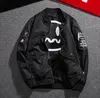 2018 NEW BOMBER JACKET MEN PILOT med lappar Grön Båda Side Wear Tunn Pilot Bomber Jacka Män Vindbrytare 4XL