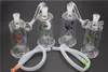 Colorful Mini Glass Dab Rig Water Bongs Pipes Multicolor Recycler Oil Rig with Hose Banger Pot Bowl