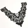 patchs tissu col Trim Neckline Applique pour robe / mariage / chemise / vêtements / bricolage / artisanat / couture fleur Floral dentelle grace feuille noir