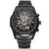 WINNER Automatic Watch Men's Classic Transparent Skeleton Mechanical Watches FORSINING Clock Relogio Masculino With Box