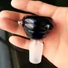 Pipe à fumer Mini narguilé bangs en verre coloré en forme de métal tête de bulle en spirale colorée