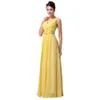 Qatar 2024 skräddarsydd plus size gul rygglös aftonklänningar långa v hals prom klänningar formell klädmiddag party mantel de soiree