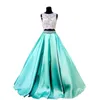 Sex women Black Turquoise Two Pieces 2019 Prom Dresses Lace Formal Girls Pageant Gowns Beading Vintage Cheap Party Dresses