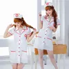 Cosplay verpleegkundige kostuums vrouwen sexy lingerie voor rollenspellen erotische Deep V dress verpleegster uniform babydoll sexy ondergoed