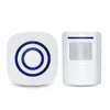 Allarme vialetto wireless, Bohndeiny allarme vialetto di sicurezza domestica, campanello per porta visitatore con 1 ricevitore plug-in e 1 sensore di movimento PIR Det