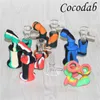 Hookahs Silicone Water Bong Glass Oil Rig Fumando Dab Bongs Bongs Waterpipes para Tubo de Erva Seco com Tigela