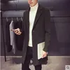 도매 - 남성 중형 트렌치 2017 가을과 겨울 슬림 얇은 겉옷 모직 코트 남성 의류
