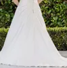 Säljer Hot New V Neck A Line Wedding Dresses With Half Hidees Long Princess Chiffon Bridal Bowns Plus Size Crystal Handmade Top DH392
