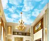 3d stereoscopic wallpaper Fantasy fresh 3d blue sky clouds sky landscape art zenith fresco ceiling murals wallpaper