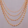 2mm gold necklace
