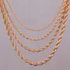 16quot18quot20quot24quot gouden touwketting ketting 2mm3mm4mm5mm voor hanger touw sieraden bevindingen9354575