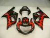 High quality fairing kit for SUZUKI GSXR600 GSXR750 2001 2002 2003 black red flames GSXR 600 750 01 02 03 fairings HH56