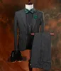 Moda Bir Düğme Damat Smokin Notch Yaka Groomsmen Best Man Blazer Erkek Düğün Takımları (Ceket + Pantolon + Yelek + Kravat) H: 734