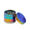 Rainbow Rökning Herb Grinders 4 delar Ice Grinder Tobacco Filter Grinder Diameter 40mm 50mm 60mm Gratis frakt wx9-810