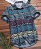 Camicia hawaiana da spiaggia da uomo Camicia a maniche corte estiva tropicale Abbigliamento da uomo Camicie abbottonate in cotone allentato casual