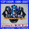 Cuerpo para YAMAHA YZF1000R Thunderace 02 03 04 05 06 07 Llamas moradas 238HM.36 YZF 1000R YZF-1000R 2002 2003 2004 2005 2006 2007 Kit de carenado