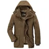 Новый минус 40 градусов зимняя куртка мужчины утолщены теплые хлопчатобумажные куртки мужская ветровка с капюшоном Parka плюс размер 4XL COATS D18100803