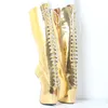 18CM Heel Height Sexy Round Toe Hoof Heel Platform Party Knee Boots US size 5.5-14.5 No.MT1825