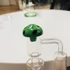 OD 32mm Mushroom Shape Smoking Accessories Glass Carb Caps Gree 3 Colors Carb Cap For Thermal P Quartz Banger Nail Dab Rigs