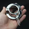 7 Sizes Cockrings Stainless Steel Scrotum Binding Device Metal Bondage Pendant Testicle Cock Ring Sex Toys for Men BB2-2-56