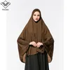 女性のためのイスラムヒジャーブショートアバヤイスラム教徒トルコのイスラム服ヘッドカバーヘッドスカーフ女性のゆるいローブ最高品質247E