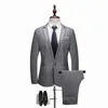 Männer hochzeit Anzug Mode einfarbig Casual Slim Fit 2 Stück 8 farben Männlich Plus Größe 5XL Jacke Hose