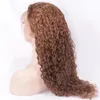 #30 Indiase mens haar kanten voorpruiken met babyhaar vooraf geplukte watergolfpruik voor zwarte vrouwen