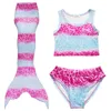 Flickor Simning sjöjungfrun Svans Barn baddräkt för flickor Twopiece Dress Swimewear Sport Suit Child Bikini Bathing Suit5536080