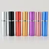 5ml Aluminum Glass Bottle 5ML Gift Perfume Bottles High Quality Refillable Mini Scent-bottle Perfume Spray Atomizer fast