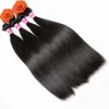 Braziliaans steil haar Weave Bundels 100% Menselijk Hair Extensions Non Remy Jet Black