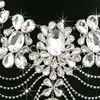 Rhinestone Crystal Bridal Handmade Wedding Shoulder Halter Necklace Imitation Women Pageant Party Prom Jewelry