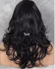 Black Wavy Wavy Feminina Sintética Luz Cos Hair Wigs