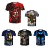 2021 Europe et Amérique Skull 3D numérique numérique T-shirts Impression Top 20 Styles Plus Taille
