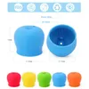 BPA Free Grade Soft Silicone Straw Sippy Lids for Baby Cup Milk Mug Silicone Cup Cover with Leak Proof Straw Hole