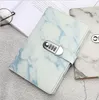 Leather business notebooks creative stationery notepds with lock portable travel journal fashion girl diary code book kids birthday gift