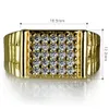 Rozmiar 8-15 Jewellry Man's Sapphire 18k Yellow Gold Heped Ring R194