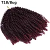 8inches virkade flätor hårförlängningar syntetisk vår twist kanekalon fiber bulk jamaican studsa flätande hår