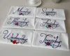 7pcs/lot wholesale new product Monday to Sunday week series embroidered textiles napkins home style placemats napkins