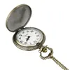 Partihandel 50st / Lot Classic Pirate Watch Vintage Pocket Watch Halsband Män Kvinnor Antik Bronsur PW055
